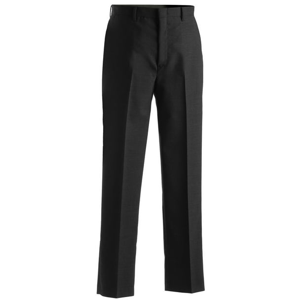 Ed Garments MenS Lightweight Flat Front Dress Pant-Charcoal-36-34 